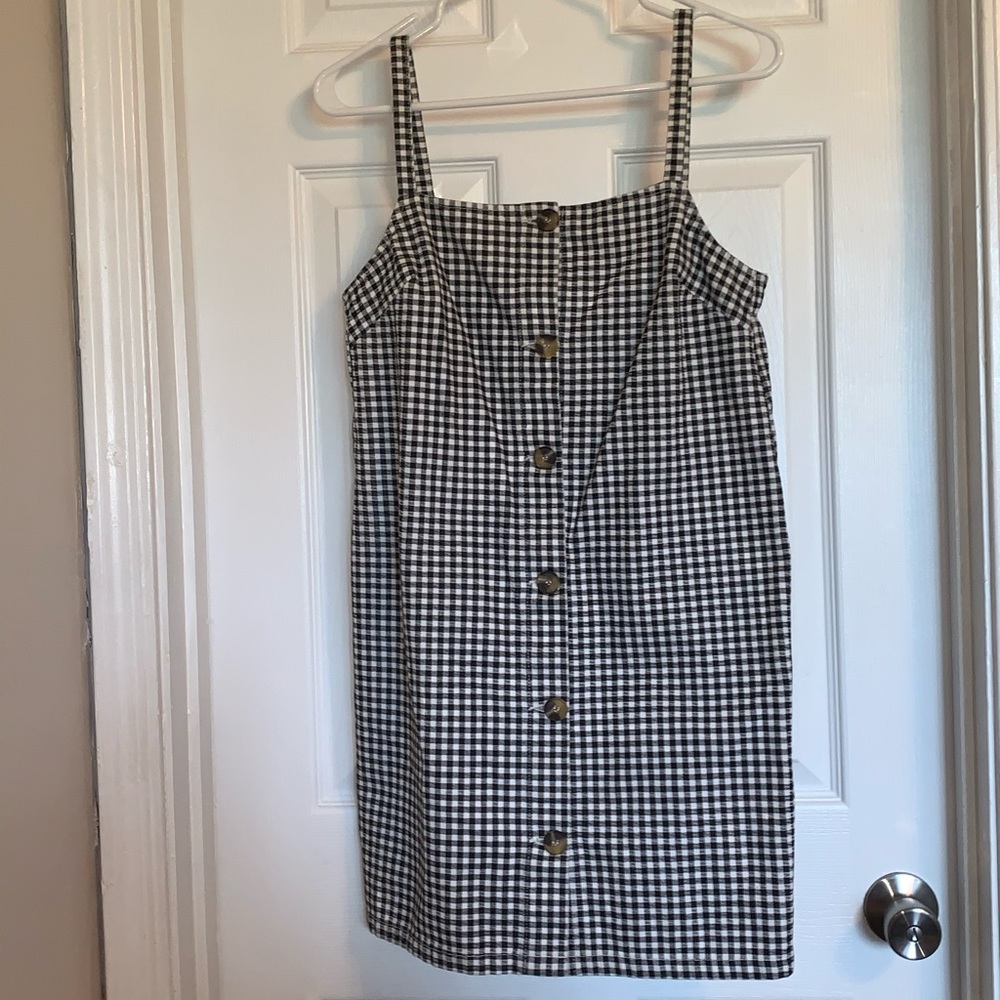 ASOS // DENIM black and white gingham dress
